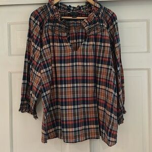 Brooks brothers, Madras blouse xl